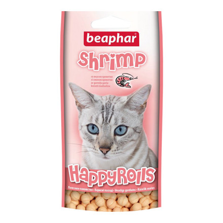 Beaphar Happy Rolls Shrimp лакомство для кошек с креветками - 80 шт