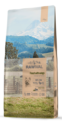 Rawival Finest with Wings сухой корм для взрослых собак карликовых и малых пород с курицей и индейкой - 7,5 кг