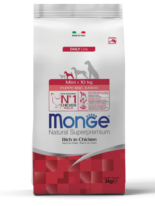 Monge Dog Mini Puppy &amp; Junior сухой корм для щенков мелких пород с курицей 3 кг