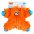West Paw Zogoflex Rowdies игрушка плюшевая для собак Lincoln, 28 см, оранжевая