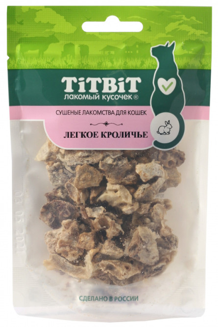 TiTBiT лакомство для кошек легкое кроличье сушеное - 10 г