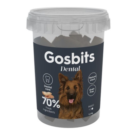 Gosbits Dental лакомство для взрослых собак крупных пород для профилактики зубного камня - 1,2 кг