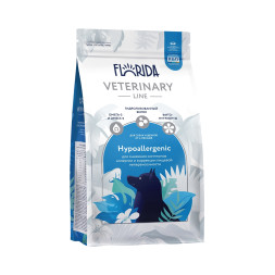 Florida Veterinary Line Hypoallergenic сухой диетический корм для взрослых собак всех пород для снижения симптомов аллергии и коррекции пищевой непереносимости - 1 кг