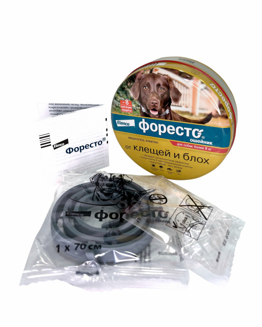 Foresto ошейник от клещей и блох для собак более 8 кг - 70 см
