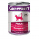 Gemon Cat влажный корм для взрослых кошек кусочки говядины в консервах - 415 г х 24 шт