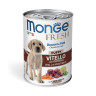 Изображение товара Monge Dog Fresh влажный корм для щенков с мясным рулетом из телятины и овощей в консервах 400 г (24 шт в уп)