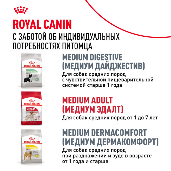 Royal Canin Medium Adult 7+ для стареющих собак средних размеров в возрасте 7 лет и старше - 4 кг