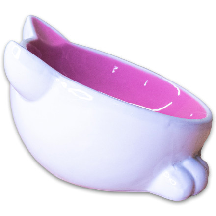Mr.Kranch миска керамическая Мордочка кошки на ножках, 100 мл, розовая