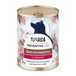 Florida Preventive Line Gastrointestinal консервы для собак при расстройствах пищеварения, с кониной - 340 г x 12 шт
