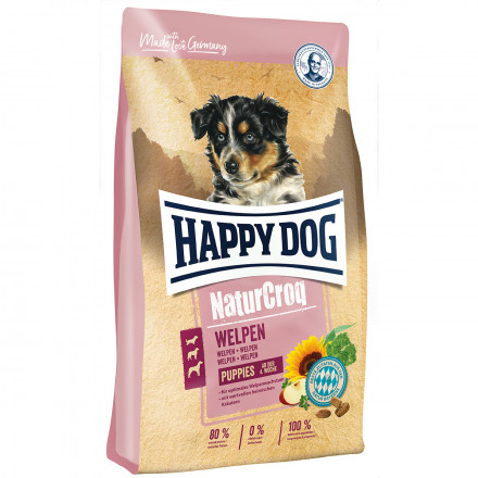 Happy Dog NaturCroq Puppy сухой корм для щенков всех пород с 4 недель до 6 месяцев с птицей - 15 кг