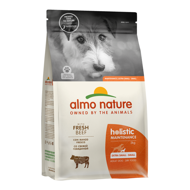 Almo Nature Life Maintenance Holistic Small Breed Fresh Beef сухой корм для взрослых собак малых пород со свежей говядиной и коричневым рисом - 2 кг