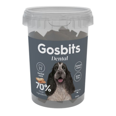 Gosbits Dental лакомство для взрослых собак средних пород для профилактики зубного камня - 800 г
