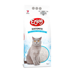 Enjoy Diatomite Natural впитывающий наполнитель для кошачьего туалета, гипоаллергенный, из диатомита - 7 л (8,5 кг)