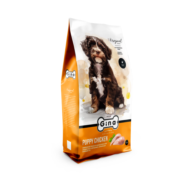 Gina Puppy Chicken сухой корм для щенков с курицей - 7,5 кг