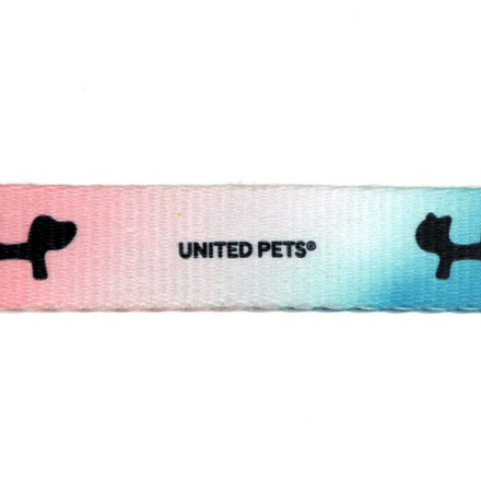 United Pets Complete me M ошейник для собак 20х340/560 мм, розово-голубой тай-дай