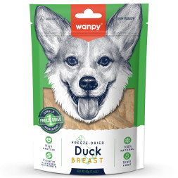 Wanpy Dog сублимированное лакомство для собак с уткой - 40 г