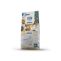 Vida Super сухой корм для взрослых стерилизованных кошек, с курицей и овощами - 10 кг