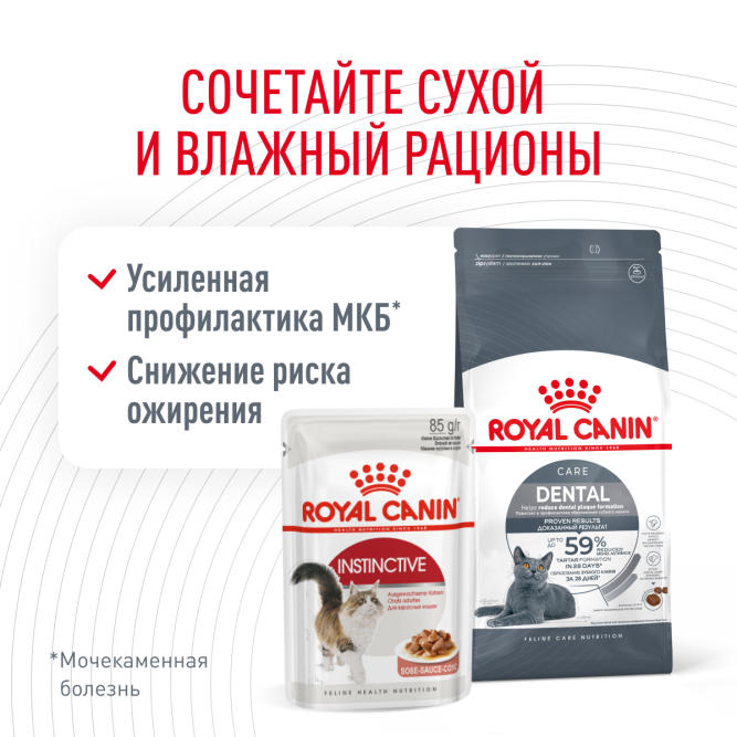 Royal Canin Dental Care для кошек для эффективного поддержания гигиены полости рта и пищеварительного тракта - 1,5кг