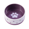 Изображение товара Mr.Kranch миска керамическая нескользящая для собак, 360 мл, белая с фиолетовым