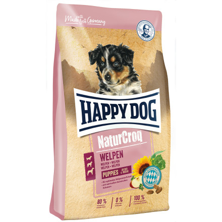 Happy Dog NaturCroq Puppy сухой корм для щенков всех пород с 4 недель до 6 месяцев с птицей - 4 кг