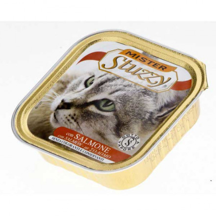 Консервы Mister Stuzzy Cat для кошек с лососем - 100 г 32 шт
