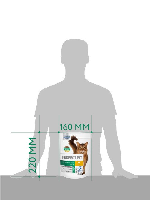 Perfect Fit сухой корм для стерилизованных кошек с курицей - 190 г