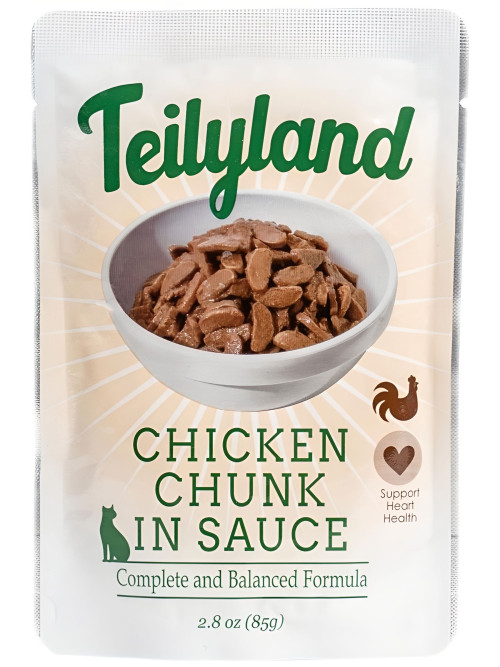 Pettric Teilyland влажный полнорационный корм для взрослых кошек с курицей в соусе, в паучах - 85 г х 12 шт