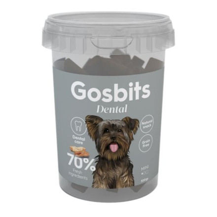 Gosbits Dental лакомство для взрослых собак мелких пород для профилактики зубного камня - 300 г