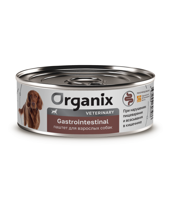 Organix Veterinary Gastrointestinal влажный диетический корм для взрослых собак при расстройствах пищеварения, в консервах - 100 г х 12 шт