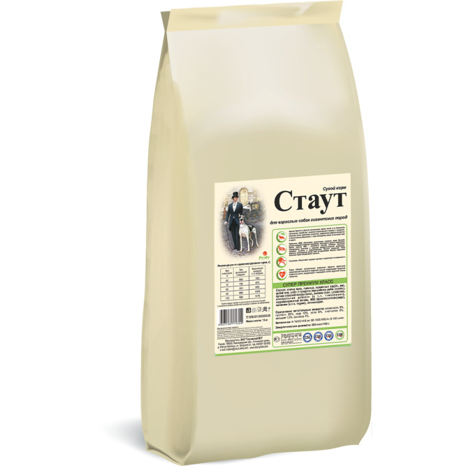 Стаут сухой корм для взрослых собак гигантских пород - 15 кг