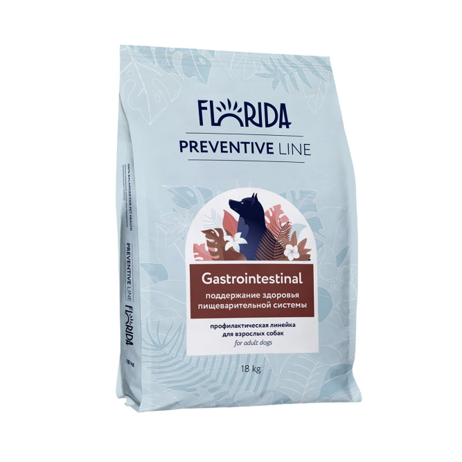 Florida Preventive Line Gastrointestinal сухой корм для взрослых собак всех пород для поддержания здоровья пищеварительной системы - 18 кг