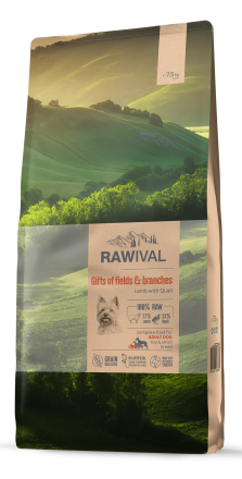Rawival Gifts of Fields&amp;Branches сухой корм для взрослых собак карликовых и малых пород с ягненком и перепелом - 7,5 кг